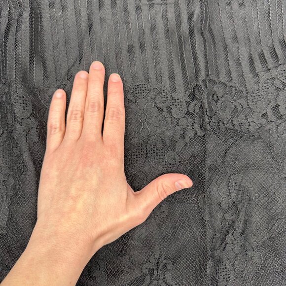 Vintage Black Lace Blazer Skirt Suit Set Size 4 Karen Lawrence by Matthew 1980s - Picture 7 of 10